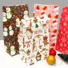 Gift Wrap 5pcs/10pcs Merry Christmas Candy Packing Bag Santa Claus Snowflake Party Favor Stand Year Wrapping Paper Bags