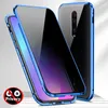 Anti Glare Magnetyczne Przypadki dla Xiaomi MI CC9 Pro Uwaga 10 Lite 9t Poco F2 Redmi Uwaga 8 8T 9S K20 Privacy Glass Metal Zderzak