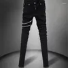 pantalon punk maigre pour hommes