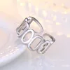 Полые цепные кольца Band Finger Женщины открытые регулируемые розовые кольца кольца уличный стиль персонализированные модные украшения Will и Sandy