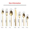 Stainless steel Western Cutlery set Knife Fork Spoon Dinner Set Dessert Dinnerware Steak Tableware 210709