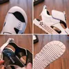 Children Leather sandals casual trend flying woven mesh children's shoes boys and girls fashion holiday beach shoes 210306