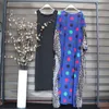 Ethnic Clothing African Dress For Women High Quality Multicolored Dot Print Batwing Leopard Sleeves Two-pieces Muslim Dashiki Robe Sexy Eleg