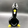 Pipes à main en verre en forme de pingouin Cuillère en Pyrex Pipe à fumer noire Mini petit bol Pièces uniques en pot