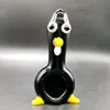 Pinguin-Form, Glas-Handpfeifen, Pyrex-Löffel, schwarze Rauchpfeife, Mini-kleine Schüssel, einzigartige Topfstücke