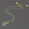 Kvinnor Silver Chain Halsband Guld Pendant Anpassad Har du ömsesidig Affinity Love Loise Bruds gåva för engagemang Bröllopsfest Kvinna halsband