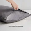 Bottom price!Premium Quality Pillow Case 100% Brushed Microfiber Envelope Closure Pillow cases Standard Queen King Size Hotel Home HK0003 sxa9