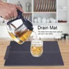 Rectangle Silicone Drain Mat Drying Dishes Pad Heat Resistant Slip-proof Tray Set Massage Mats For Kitchen Dish Mat 210706