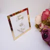 Anpassad brudbrudnamn Mirror Frame Wedding Signage Personlig transperant akrylskyltplatta med nagelpartiet Decor Favors SH190923