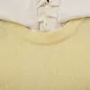 2021 outono capa longa manga peter pan pescoço amarelo cor de contraste cor de lã de malha painéis painéis pulôver estilo de malha t-shirt mulheres moda manchas tops g1212010