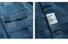 メンズジャケットレトロな格子縞デザインデニムは古いカジュアルな緩い長袖シャツの女性のジャケットm-3xl