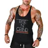 Bodybuilding Tank Top Men Fitness Clothing Print O-Neck Sports Sleeveless Shirt Gym Stringer vest288L