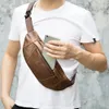 Sac de ceinture pour hommes sac de taille en cuir véritable sac banane pour homme pochette pour homme sacs de hanche en cours d'exécution téléphone portable