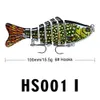 釣りルアーズウォブラー水着クランクベイトハードベイト人工Fishing012タックルライフルアール7セグメント10cm 15.5g肩箱