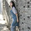 Cotton Denim Adjustable Bib Apron with 5 Pockets Cooking Kitchen Women Men Jean for Cafes Lounge Bars 210625