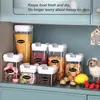 Plastic Food Storage Containers Kitchen Boxs Canister Set with Lid Refrigerator Transparent Sealed Can Cereal Bulk Jar Organizer 211110