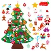 Fengrise sentiu árvore de Natal Papai Noel Feliz Natal decorações para casa brinquedos de crianças ornamento de árvore de Natal y201020