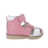 Ortoluckland Toddler Kız Sandalet Çocuk Ortopedik Ayakkabı Kapalı Toe Pembe Yalınayak Sandal Çocuklar Yaz Ayakkabı Bebek 210226
