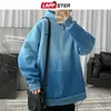 LAPPSTER Hommes Tie Dye Streetwear Sweats à capuche Mens Big Poches Poches Hip Hop Sweatshirts Mâle Coréen Fashoins Sweats à capuche 201126