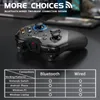 Trådlös Bluetooth Gaming Controller Gamepad för PC Windows 7 8 10 / Nintendo Switch / Android 4.0 upp / iOS, rörelsekontroll, dubbla vibrationer, m knappar, turbofunktion