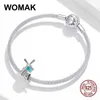 925 sterling silver enamel Windmill charm zircon bead fit bracelet & necklace pendant making woman fashion jewelry gift