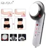 Massage Gun Face Lifting 3 in 1 EMS Infrarood Ultrasone Body Massager Apparaat ultrasone klankafmageringsvetbrander Cavitatie Beauty Machine