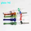 Hookahs groen wit paars blauw zwart nectar glazen pijpen kit met kwarts tip titanium nagel 14 mm omgekeerde nagels rookpijp