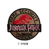 Özel Kumaş Komik Kırmızı Renk Jurassic Park Dinozorlar Kanca Ve Döngü Raptiye Nakış Yamalar Çizgili Giyim Punk Çıkartmalar Taktik Askeri Rozetleri