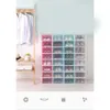 6st Stora Flip Skor Box förtjockad låda Fodral Plast Sko Boxar Staplable Box Shoe Organizer Shoebox Storage Shoe Rack Y200527