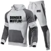 Men's Tracksuits DUNDER MIFFLIN PAPER INC Office TV Show Printed Fashion Suits Sportswear Jogging Tracksuit Running Hoodies P2499