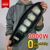 أحدث 3000 واط في الهواء الطلق LED LED Light 4 أوضاع 1500W مصباح ضوء الطاقة الشمسية مقاوم للماء مستشعر أشعة الشمس ساحة Garden Street Lamp7806282