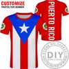 PUERTO RICO camiseta diy gratis nombre personalizado número pri camiseta nación bandera pr rican español país universidad foto ropa X0602