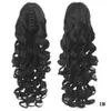Soowee 180g Long Blonde Curly Clip In Extensions Pieces Pony Tail High Temperature Fiber Synthetic Hair Claw Ponytail