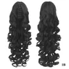 Soowee 180g Long Blonde Curly Clip In Extensions Piecy Pony Tail High Temperature Fiber Syntetisk Hair Claw Ponytail