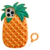 3D Leuke Push Pop Bubble Fidget Toy Phone Cases Release Stars Siliconen Cactus Black Lobster Pineapple Bow 100pcs / lot