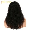 Perruques frisées profondes 10A cheveux humains 360 pleine dentelle couleur naturelle cheveux humains perruques 8 "-24" pouces bouclés brésilien péruvien indien