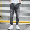 HIQOR marque hommes jean Harem Denim Cargo pantalon Streetwear survêtement Hip Hop coton pantalon mâle bleu surdimensionné 5XL 4XL 220308