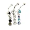 YYJFF D0613 Zircon Mix Colors Belly Navel Stud