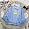 Frog Swearshirt Graphic Aesthetic Oversize Clothes Harajuku Cotton Pullover Feminino Hoodies with Pocket Kawaii Hoodie for Girls 210927