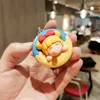 Kreative Cartoon Macaron Kuchen Dessert Schlüsselanhänger Donut Blase weibliche Schlüsselanhänger Anhänger Auto Schultasche Anhänger Zubehör Geschenk G1019