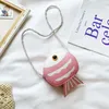 Baby Girls PU Leather Mini Crossbody Bag Cartoon Fish Children Handbags Cute Princess Coin Purse Boys Kids Small Shoulder Bags