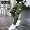 Wiosna i jesień Streetwear Cargo Spodnie męskie Joggers Casual Spodnie Koreański Moda Spodnie Spodnie Luźne Spodnie Harerem 211112