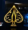 Benutzerdefiniertes Logo Glorifier Display VIP-Service Ace of Spade Champagnerflaschenpräsenter für Nachtclub, Lounge, Hochzeit, Party, Bar, KTV