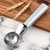 Novo aço inoxidável sorvete colher colher scoop 5 cm bola forma fruta congelada iogurte bolas bolas colheres cozinha acessórios ferramenta EWF7987