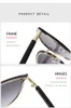 Lamofur Mode Vrouwelijke 2021 TIDE ROND UV400 Bescherming Zonnebril Groot gezicht Slanke bril Myopia 50597