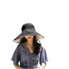 Outdoor Shade Uv Sun Hat Female Wersja Koreańska Letnia Kapelusz Ochrona Słońca Dwustronna kapelusz rybakowy