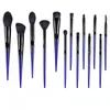 Professional Blue Makeup Brushes Sets False eyelashes Powder Foundation Eyeshadow Brow Brush Luxury PU Bag Fashion Lip Blush Cosmetic Make up Tool OEM manufacturer