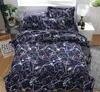 Bedding Sets 4 Pieces Galaxy Star Duvet Cover Set Flat Sheet Brushed Soft Breathable Zipper Four Seasons Fireworks Quilt BS072N