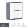 US STOCK MOTE DE CHABLE Meubles Cabinet de rangement - 6 casiers muraux en métal pour l'école et le stockage de la maison Organizer286S