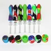 5 pièces mini silicone nectar pipe narguilés avec 10mm clous en titane pointes de quartz concentré silicone dab tuyaux de paille